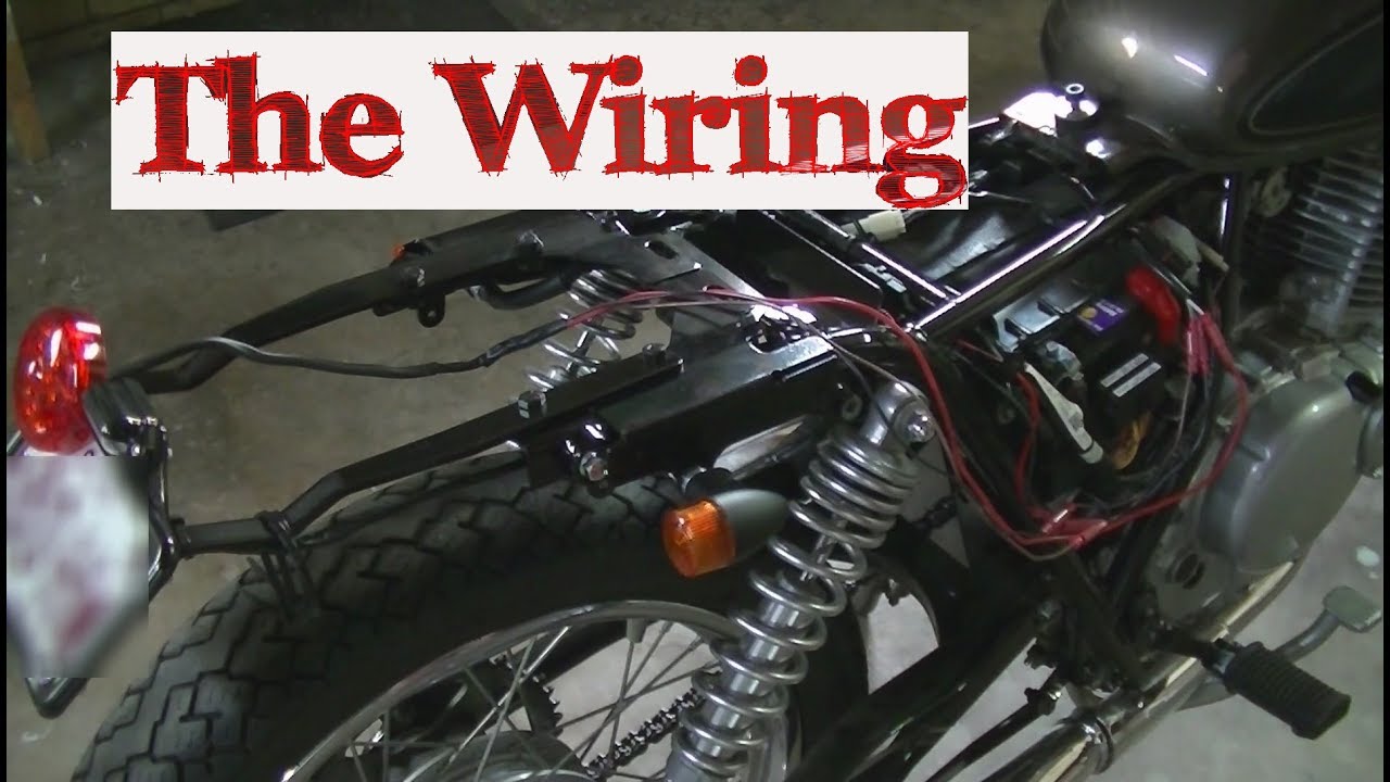 First time cafe racer build the wiring - YouTube