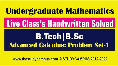 MTE-07 Solved Important Question Papers |  Advanced Calculus | S1
