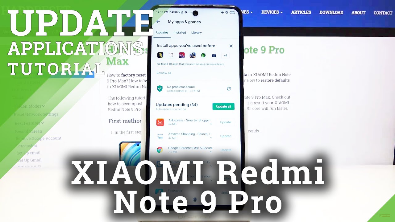 How to Update Apps in XIAOMI Redmi Note 9 Pro - Download the Latest App