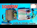 I make 1000W POWERFUL 12V To 220V Inverter at home using IGBT UPS Transformer