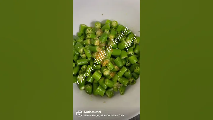 Green chilli in lemon juice