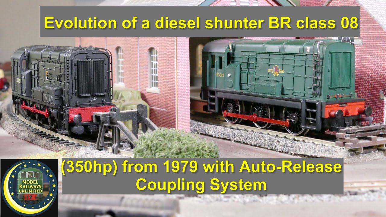 Evolution of a diesel shunter BR class 08 (350hp) from 1979 with Auto Release Coupling System