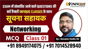 NETWORKING MCQ@Informatics assistant | IA 2023 | KEDIA SIR | INFIQUE CLASSES | COMPUTER TEACHER 2023