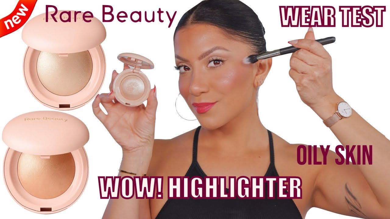 *new* RARE BEAUTY POSITIVE LIGHT SILKY TOUCH HIGHLIGHTER + ALL DAY WEAR *oily skin* | MagdalineJanet