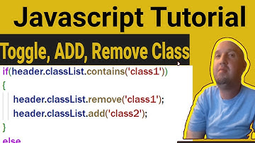JavaScript for Beginners | Add Remove and Toggle CSS Classes