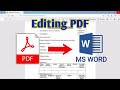 How to edit pdf file in ms word  convert pdf to word