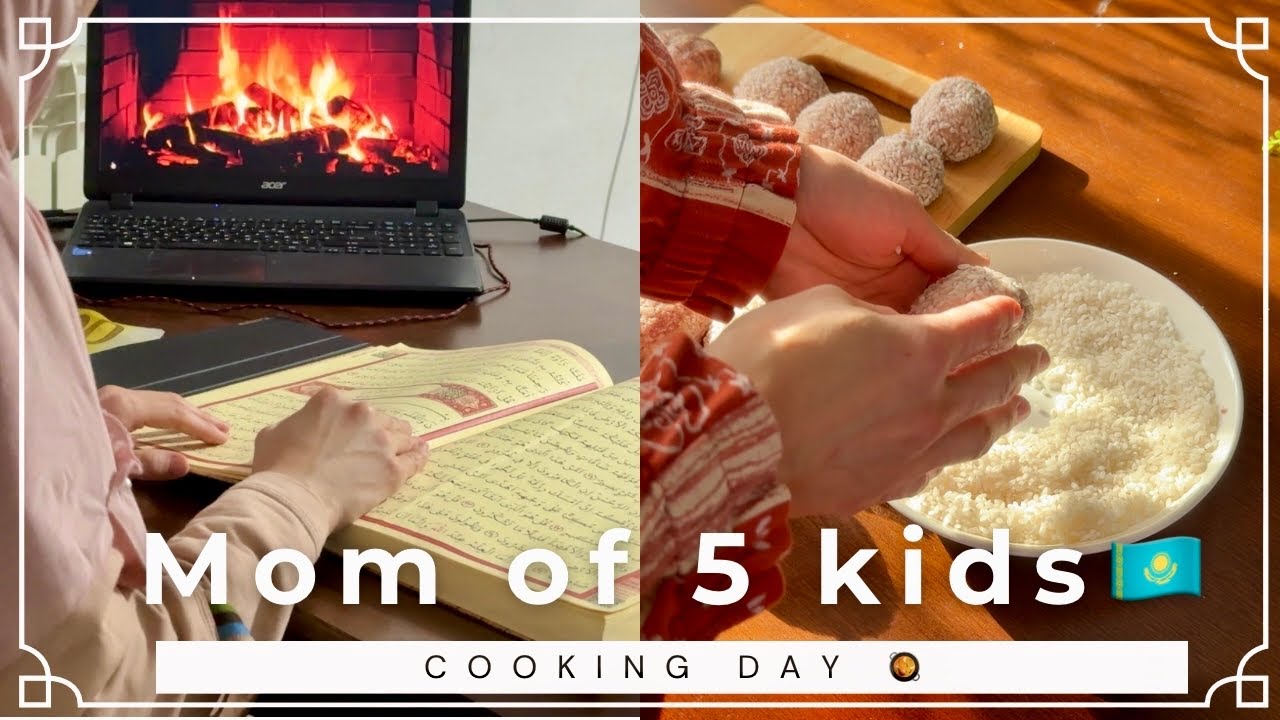 【Жизнь в селе KZ】: Будни мамы 5 детей 🌿 Готовлю мясные «ёжики» | Тихий влог