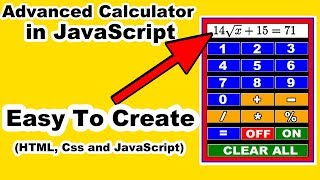 How to create an Advanced Calculator using JavaScript HTML and Css, JavaScript Tutorial for beginner