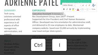 Word Quick Tip   Basic Shortcuts for Text Formatting