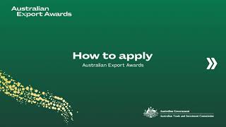 How to apply for the Australian Export Awards