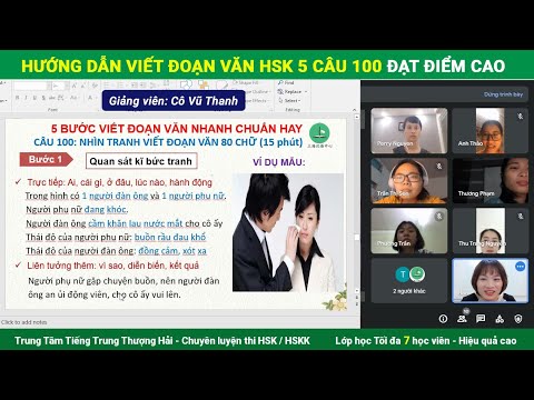 Video Hướng dẫn viết đoạn văn câu 100 bài thi HSK5 đạt điểm... - youtube