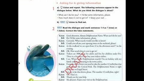 Excel 6 Module 6d  Asking for & giving information  p72