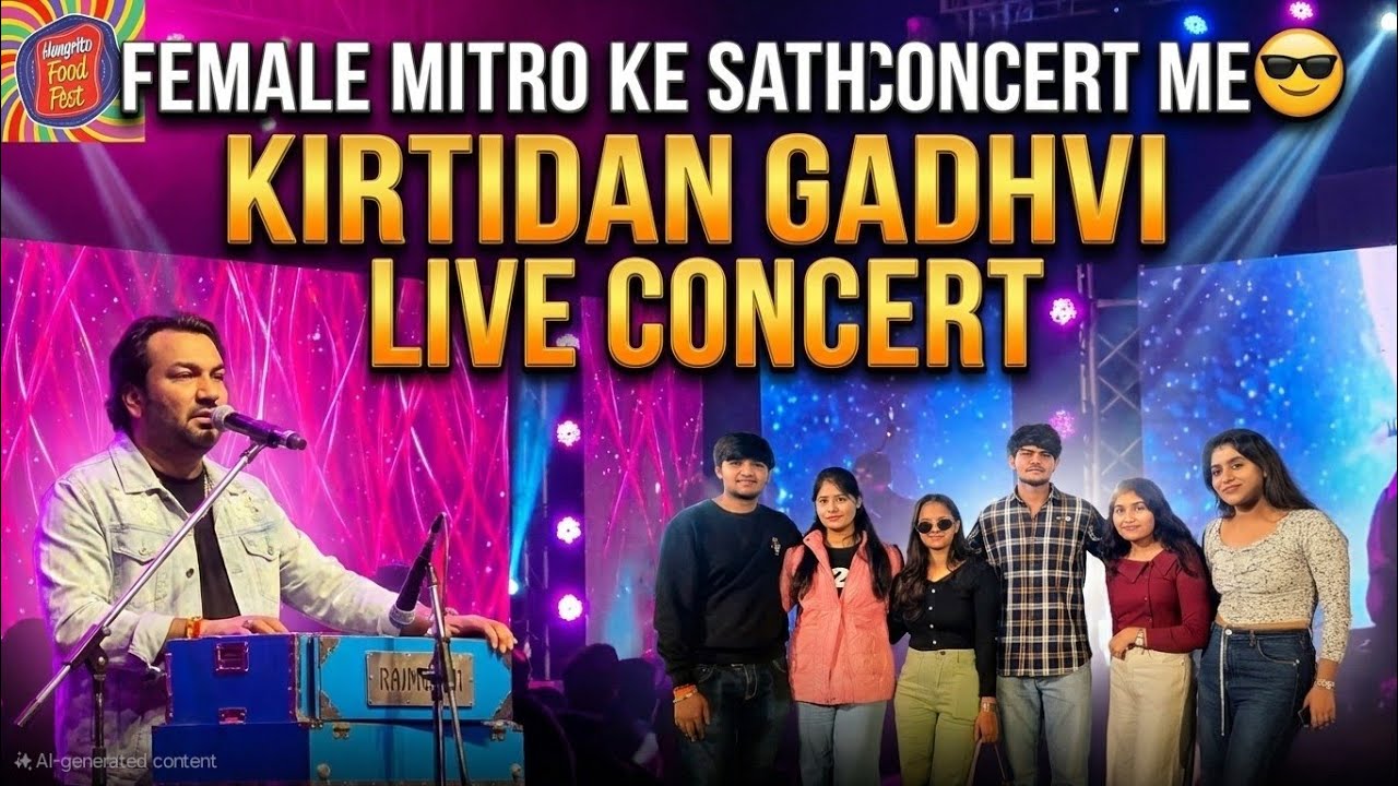 Kirtidan gadhvi ka live concert with mahila mitro! Vlog-70 