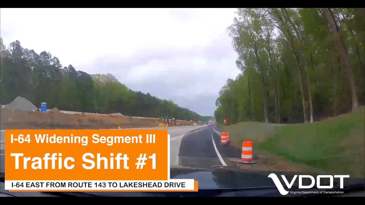 First Traffic Shift on I64 Widening Segment III Project YouTube
