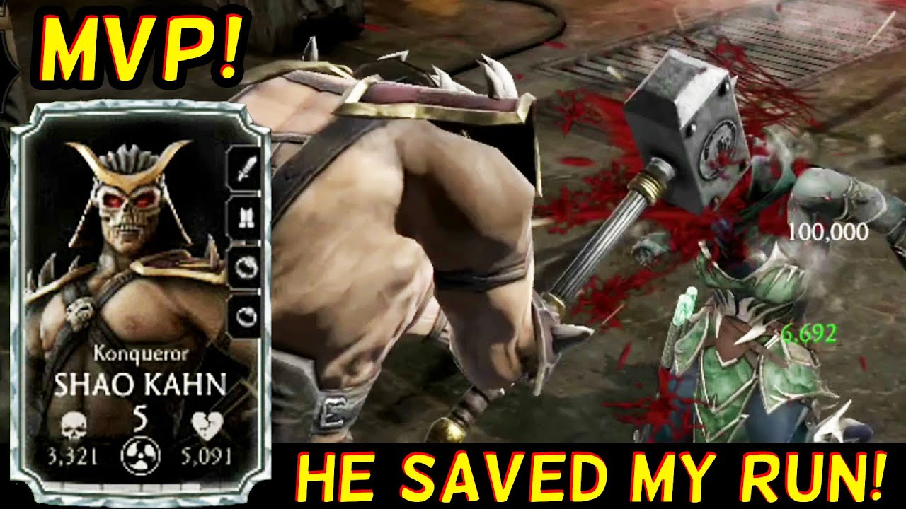 MK Mobile. Lvl 5 Shao Kahn DESTROYS Fatal Sorcerer Tower. I'M SHOCKED!