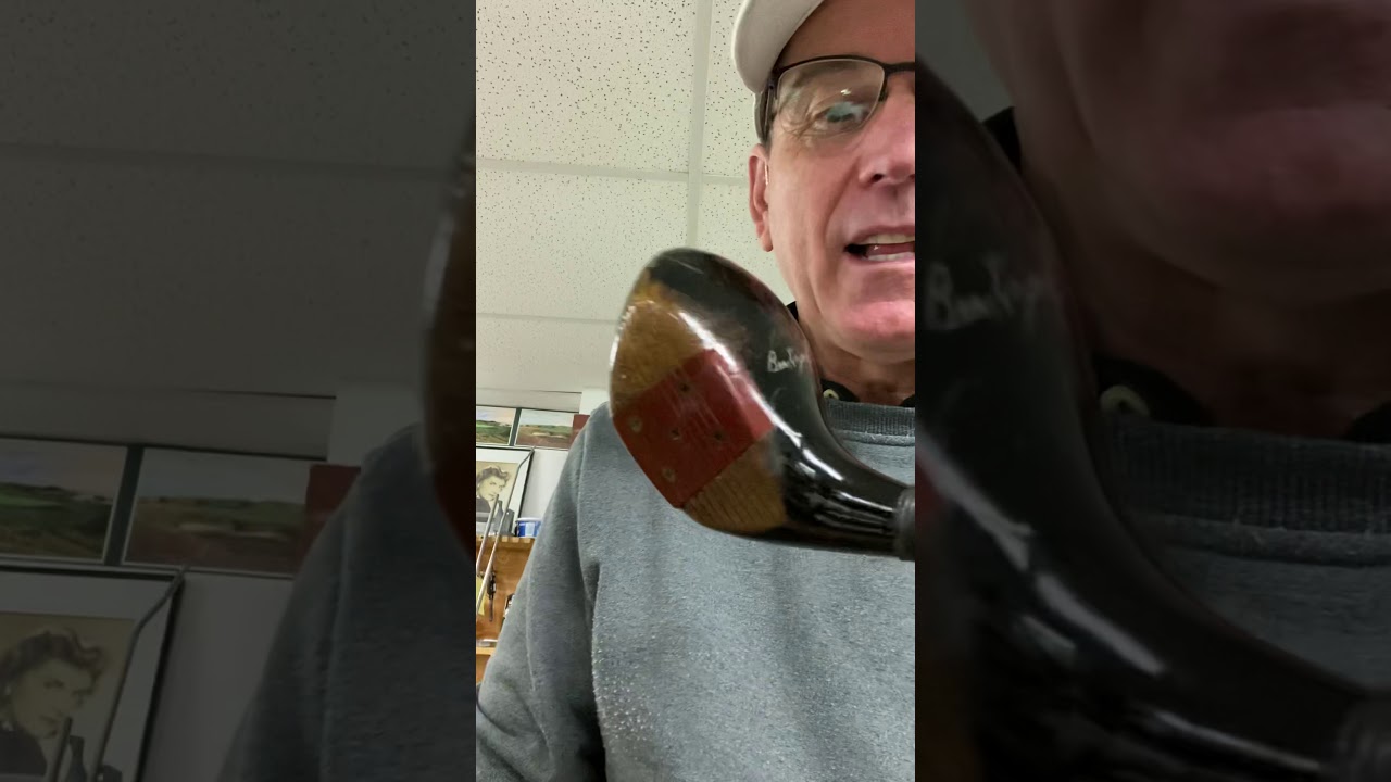 Bobby Grace shows off Ben Hogan MacGregor 1951