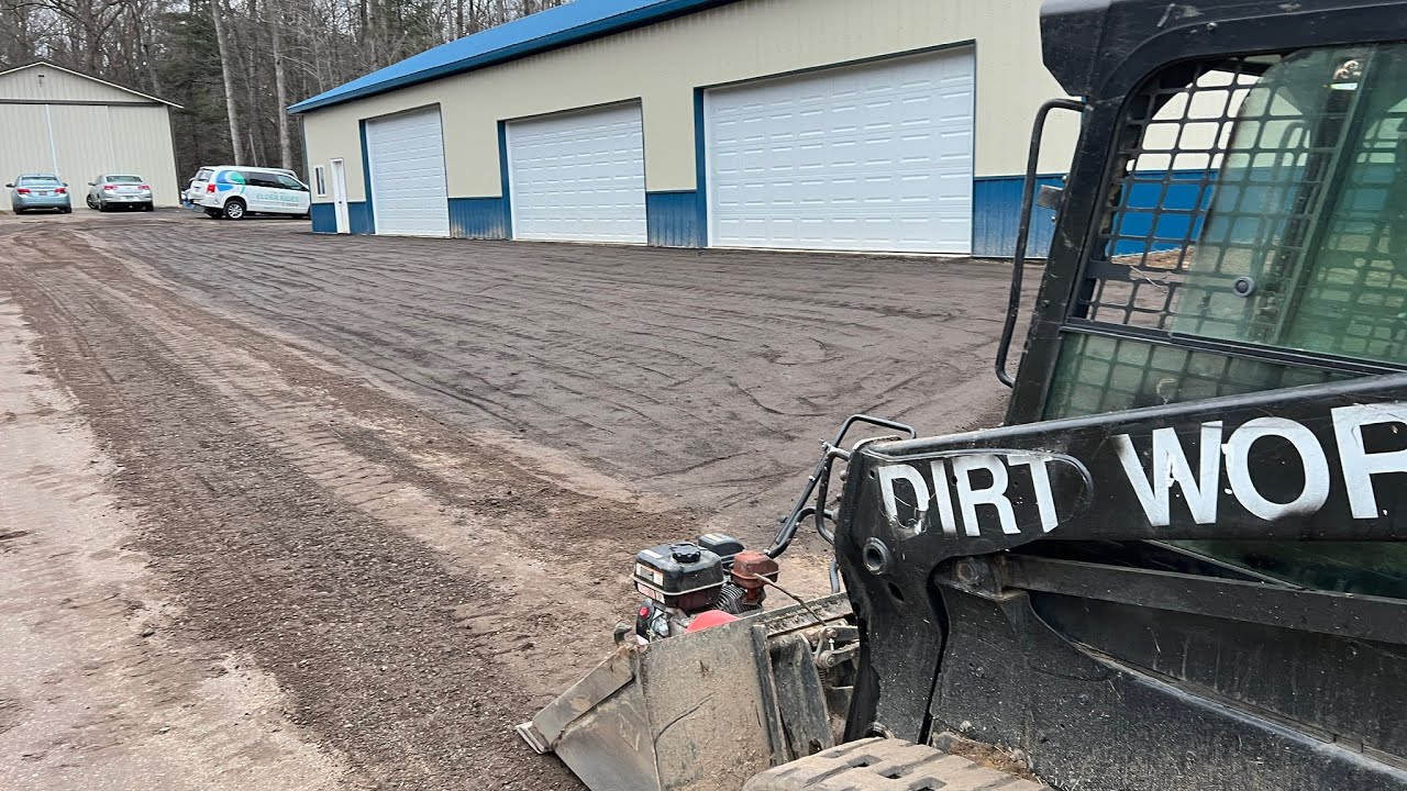 Skid Steer Loader Work Grading With New Material Low Cost! YouTube