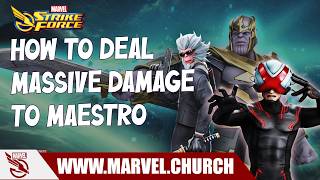 How To Do Max Damage To Maestro | Marvel Strike Force | Marvel Church