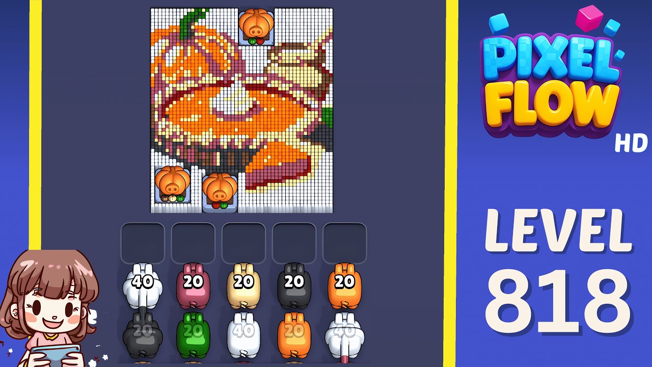 Pixel Flow Level 818 Solution Walkthrough - YouTube