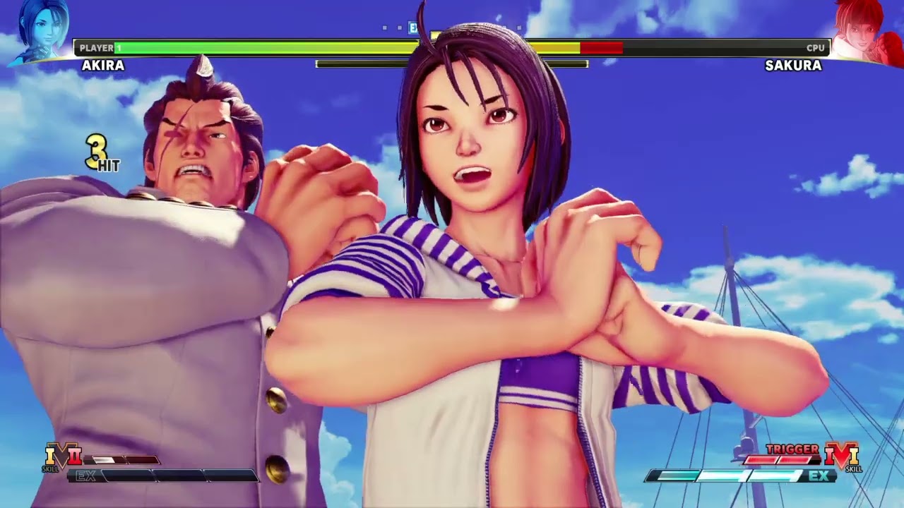 STREET FIGHTER V Akira vs Sakura
