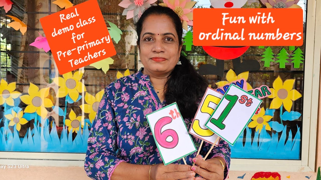 Easy way to teach ordinal numbers- Real demo class for pre-primary teachers