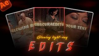 How to create a glowing ray text effect in After Effects