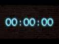 1 hour Count up timer (blue neon) カウントアップ タイマー (ネオン) Full HD 1920x1080