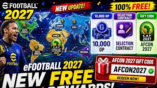 eFootball 2027 NEW FREE REWARDS 🎁 | 10,000 GP + Selection Contract + AFCON 2027 Gift Code! screenshot 4