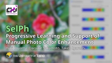 SelPh: Progressive Learning and Support of Manual Photo Color Enhancement (CHI 2016)