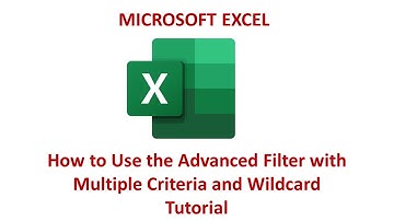 EXCEL How to Use the Advanced Filter with Multiple Criteria and Wildcard Tutorial