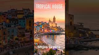 Sitges Skyline 🌅 Deep House Beach Vibes | #Shorts