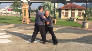 Tai Chi Secret Movements - Master Fred Behar friendly push hands with Master Hiu screenshot 2