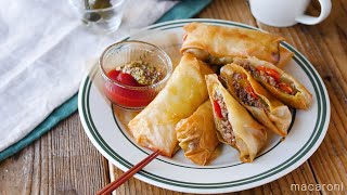新感覚！チーズバーガー春巻き