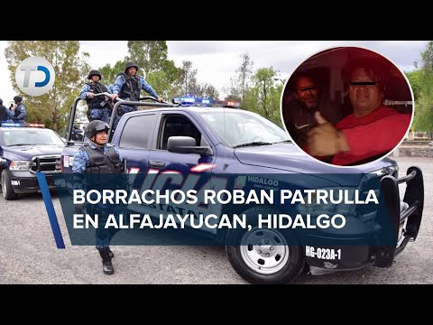 Borrachos roban patrulla en Hidalgo, se graban y mandan saludos; las autoridades ya los buscan