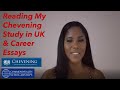 How to write your winning Chevening Essays | Reading my Study and Career essays