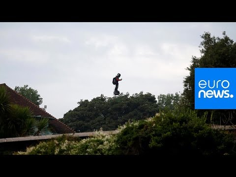 Watch: Frenchman successfully crosses Channel on 'hoverboard' in second attempt