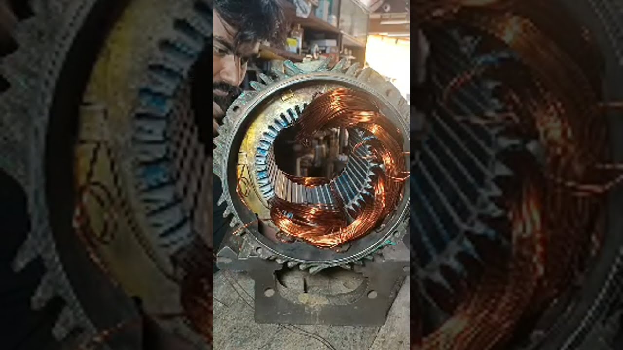 Three-phase motor winding