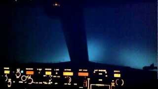 Static discharge and St. Elmo's fire captured during the approach yesterday.