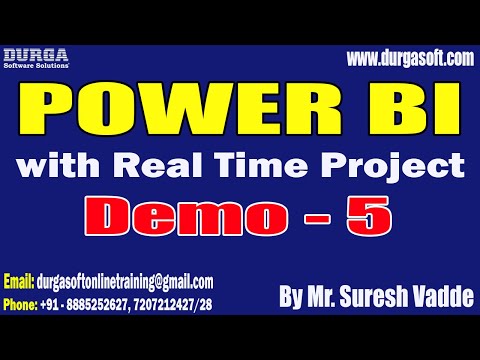 POWER BI tutorials || Demo - 5 || by Mr. Suresh Vadde On 06-01-2023 @5PM IST