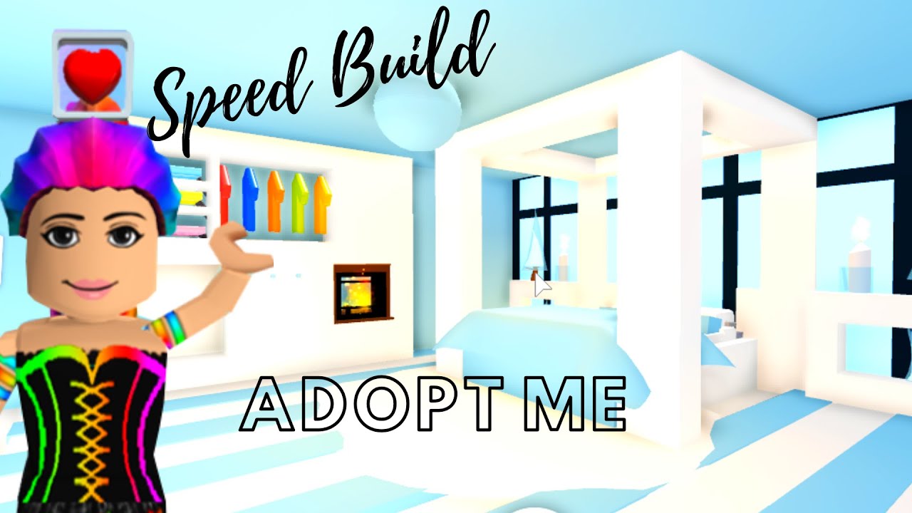 Adopt Me Speed Build Tree House Adopt Me Building Hacks Adopt Me Blue Bedroom Youtube - roblox adopt me tree house