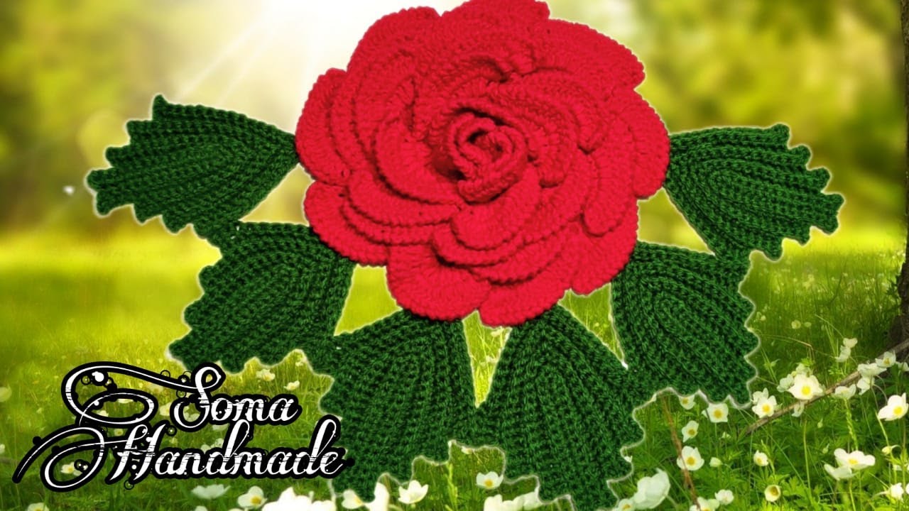 كروشيه ورقة شجر 🌿|| How to crochet a leaf