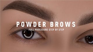 Permanent MakeUp Powder Brows Tutorial [ Updated 2024 ] #pmu #permanentmakeup