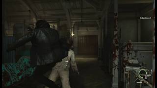 Leon goes hard with his flying kick...