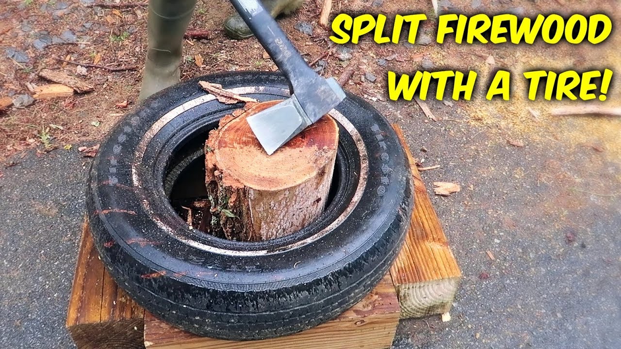 Split Firewood with a Tire! Upgrade.