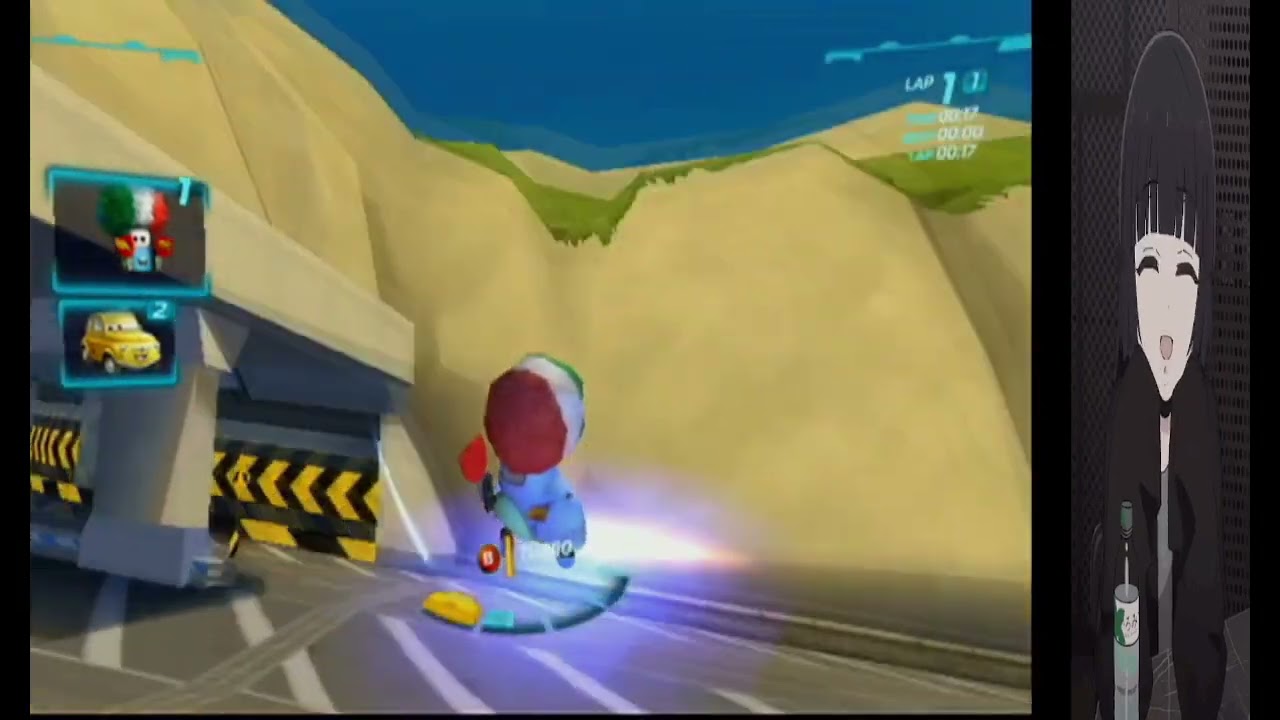 (Cars 2 TVG) Mountain Run 1 lap in 50.950, Team Lightning Guido, Wii
