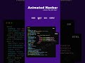 Animated menu hover animation #webdesign #htmlwebsite #webdevelopment #shorts #navbar #menu #coding