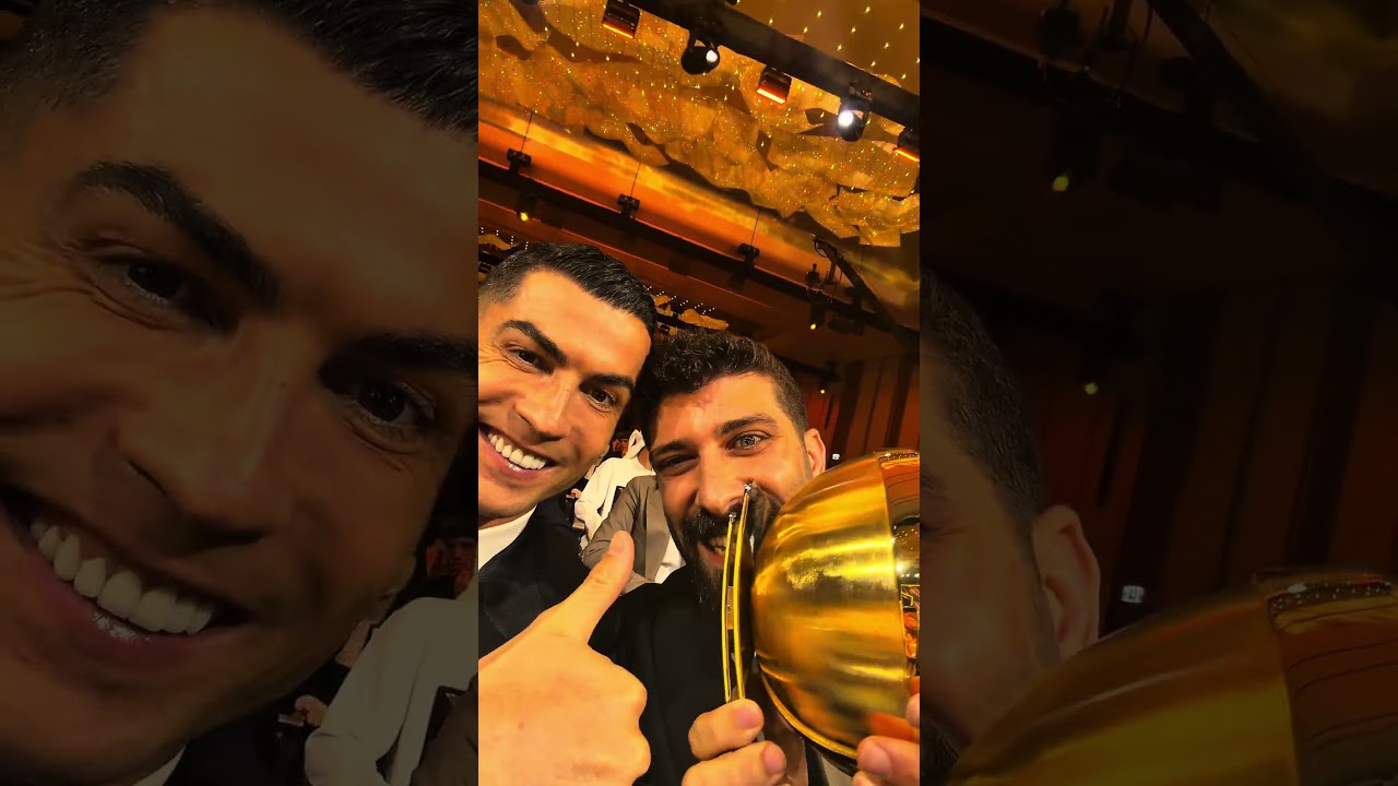 Globesoccer Best Content Creator Award with Cristiano Ronaldo 😭💙 🥇  
