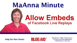 Allow Embeds on Facebook Live Video Replays
