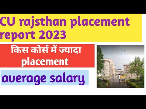 CU rajsthan placement 2023 placement report average salary #curaj # ...