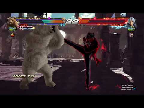 Forest613's Fujin Kuma's 11 Win Streak Ended by Laggy Fujin Lee PS4 Version 5 Tekken 7